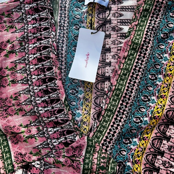 NWT Charming Charlie Lace Trimmed Pink Blush Dress 3/4 sleeve Sz. Small - Picture 6 of 11